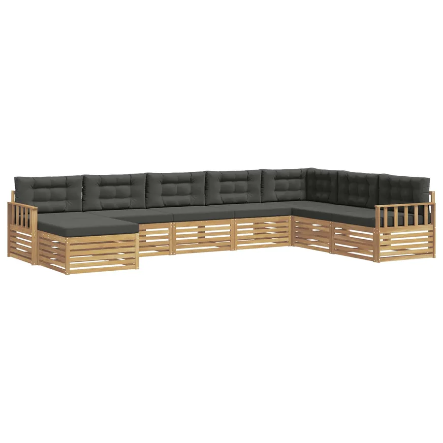 Ensemble de canapés d'extérieur 8 pc Blanc et anthracite - 2