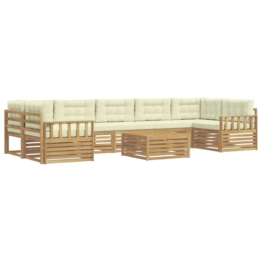 Ensemble de canapés d'extérieur 8 pc Blanc et crème - 2