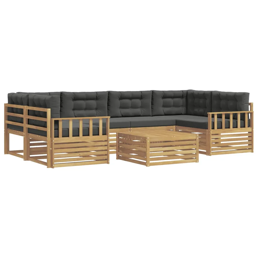 Ensemble de canapés d'extérieur 7 pc Blanc et anthracite - 2