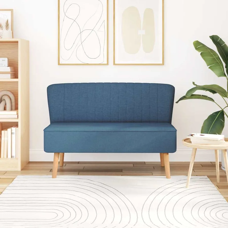 Canapé 117x55,5x77 cm Tissu Bleu
