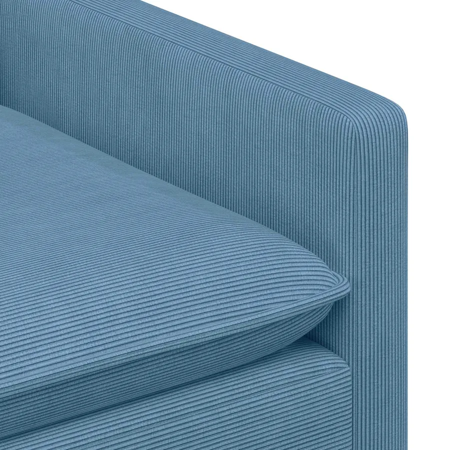 Ensemble de Canapés 2 pcs Bleu Tissu - 5