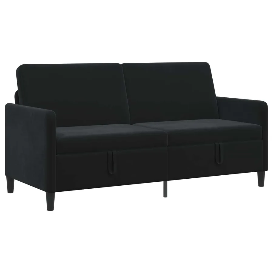 Sofa avec rangement Noir 172 x 78 x 87 cm Polyester - 2