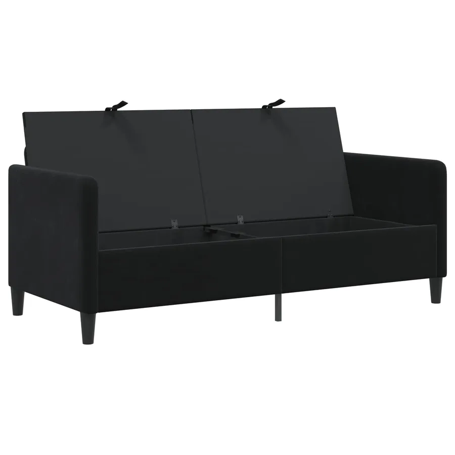 Sofa avec rangement Noir 172 x 78 x 87 cm Polyester - 4