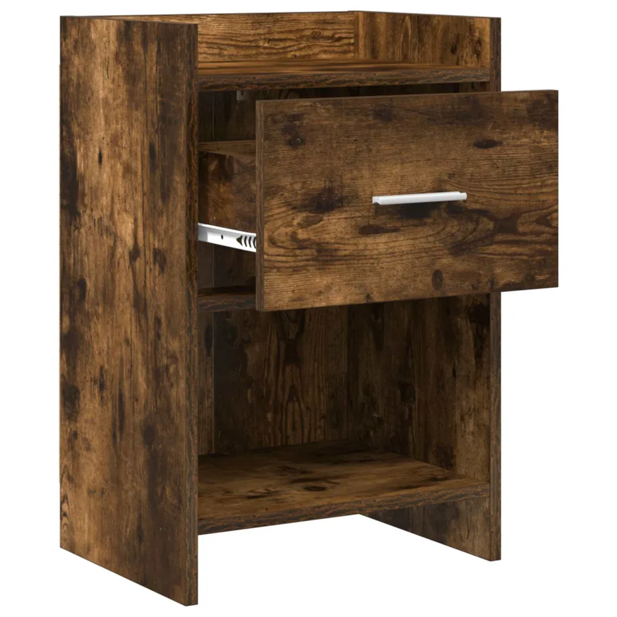 Tables de chevet Chêne fumé 40 x 30 x 60 cm Bois d'ingénierie - 3