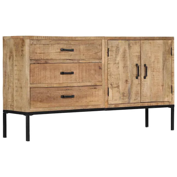Buffet 140x35x75 cm Bois de manguier massif