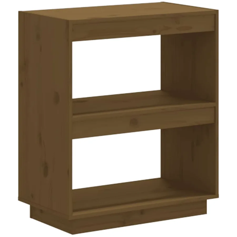 Bibliothèque Marron miel 60x35x71 cm Bois de pin massif - 2