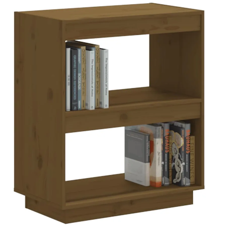 Bibliothèque Marron miel 60x35x71 cm Bois de pin massif - 4