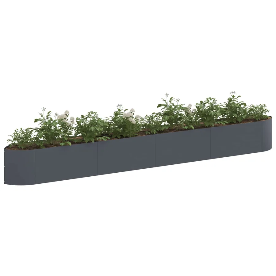 Jardin surélevé Anthracite 380 x 40 x 40 cm Acier - 3