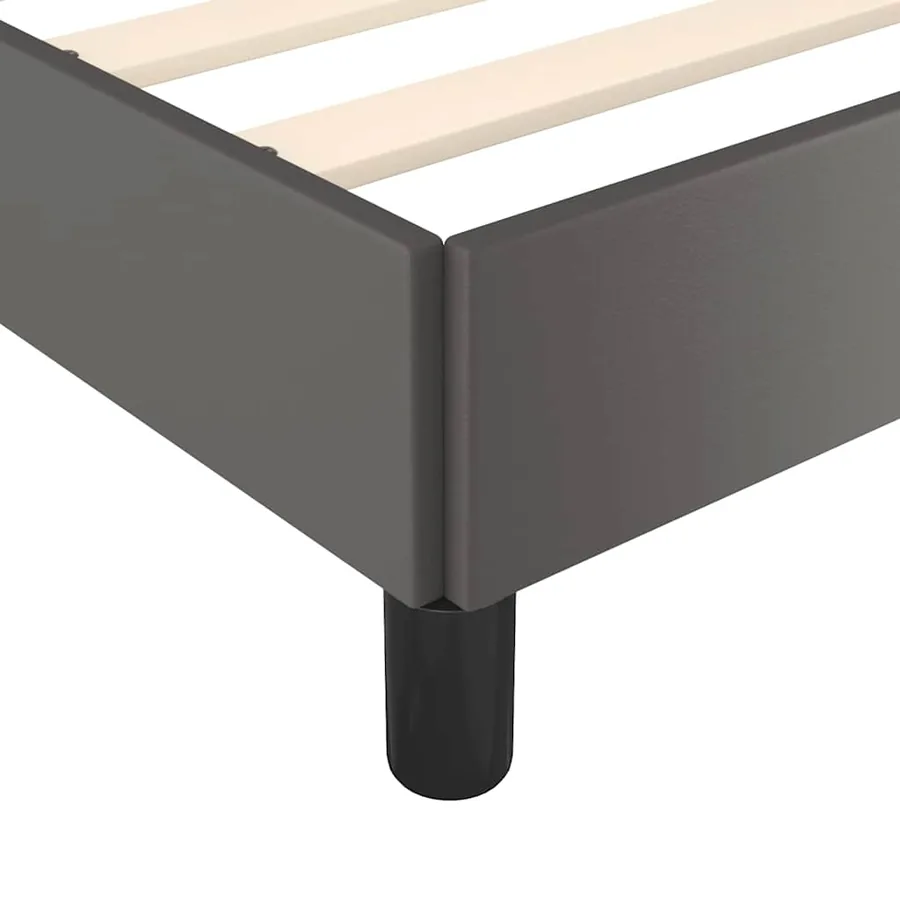 Cadre de lit avec tête de lit sans matelas gris 160x200 cm - 7