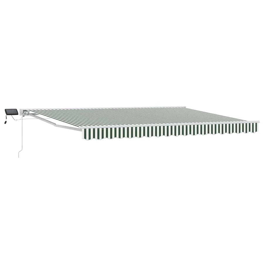 Cadre de store manuel avec LEDs Vert et blanc 5 x 3 m - 2
