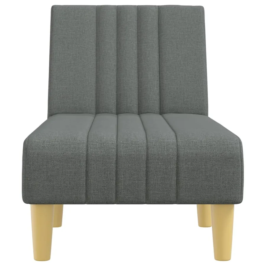 Chaise longue gris foncé tissu - 4