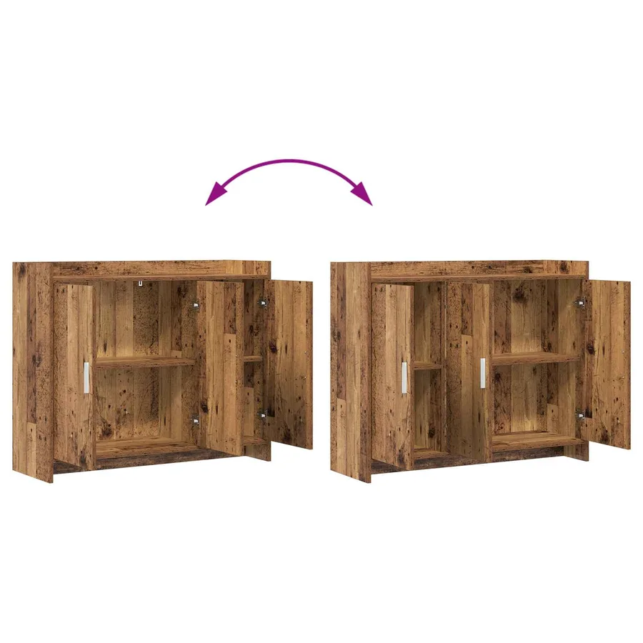 Buffet Bois ancien 98,5 x 33 x 80 cm Bois d'ingénierie - 8