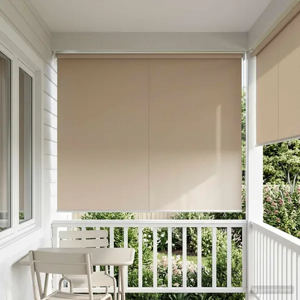 Store roulant extérieur protection UV Beige Polyester
