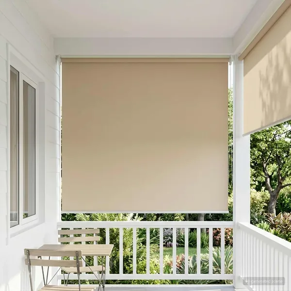 Store roulant extérieur protection UV Beige Polyester
