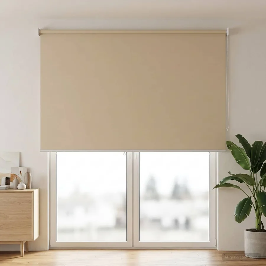 Store roulant extérieur protection UV Beige Polyester - 3