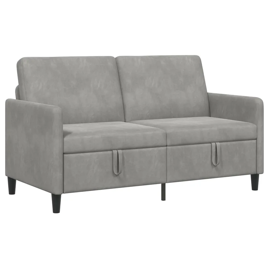 Sofa avec rangement Gris clair 152 x 78 x 87 cm Polyester - 2