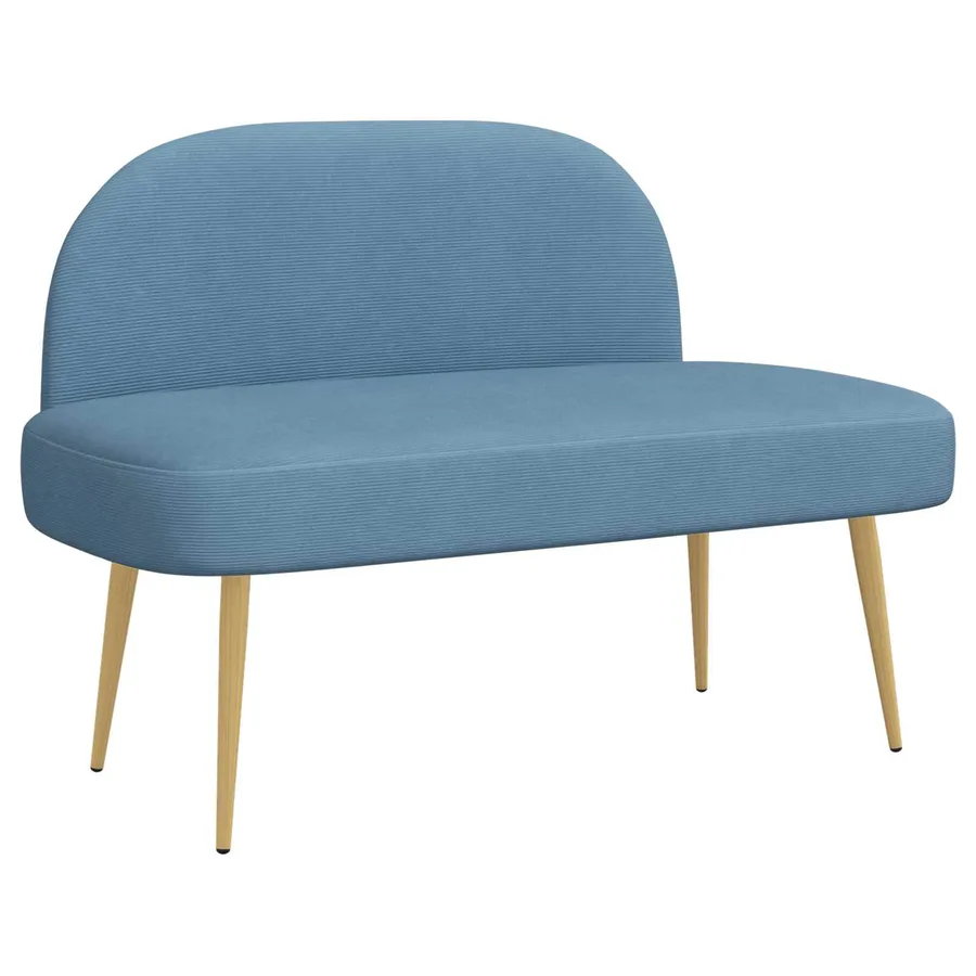 Banc rembourré avec dossier Bleu 110 x 60 x 76 cm - 2
