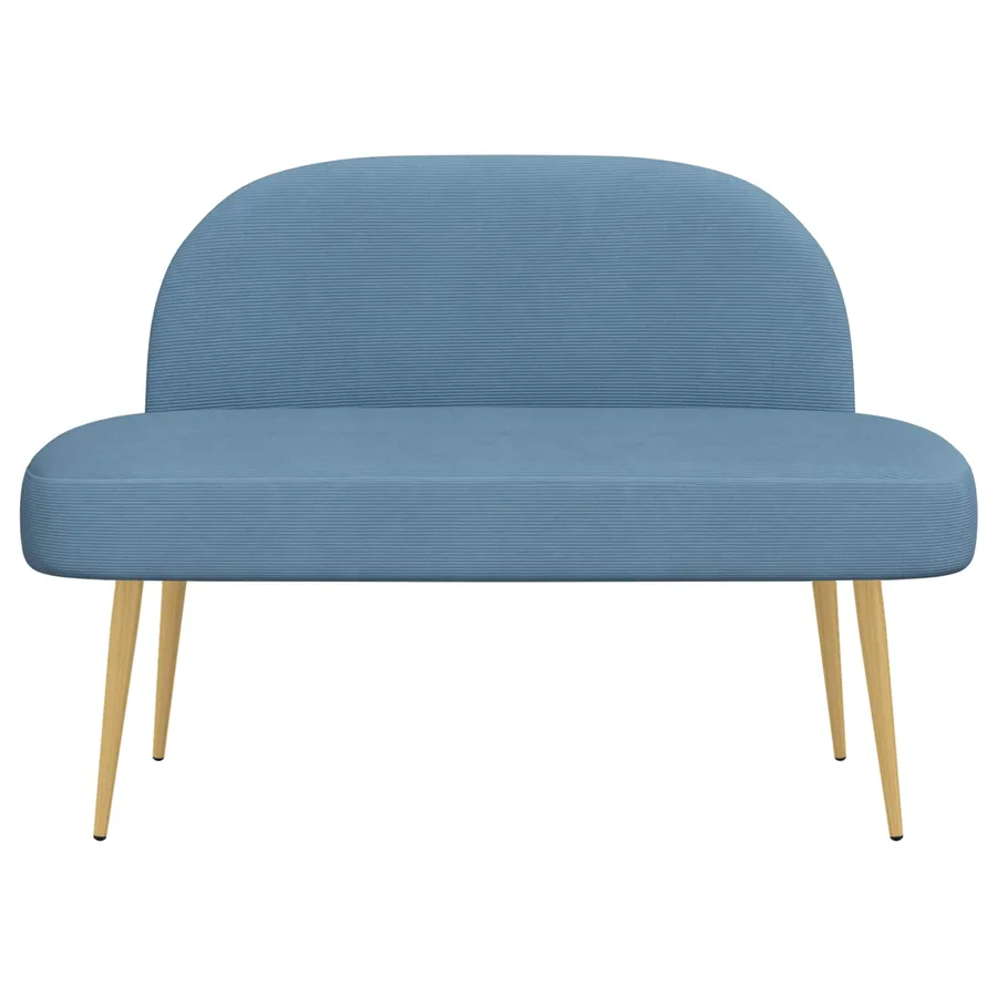 Banc rembourré avec dossier Bleu 110 x 60 x 76 cm - 3