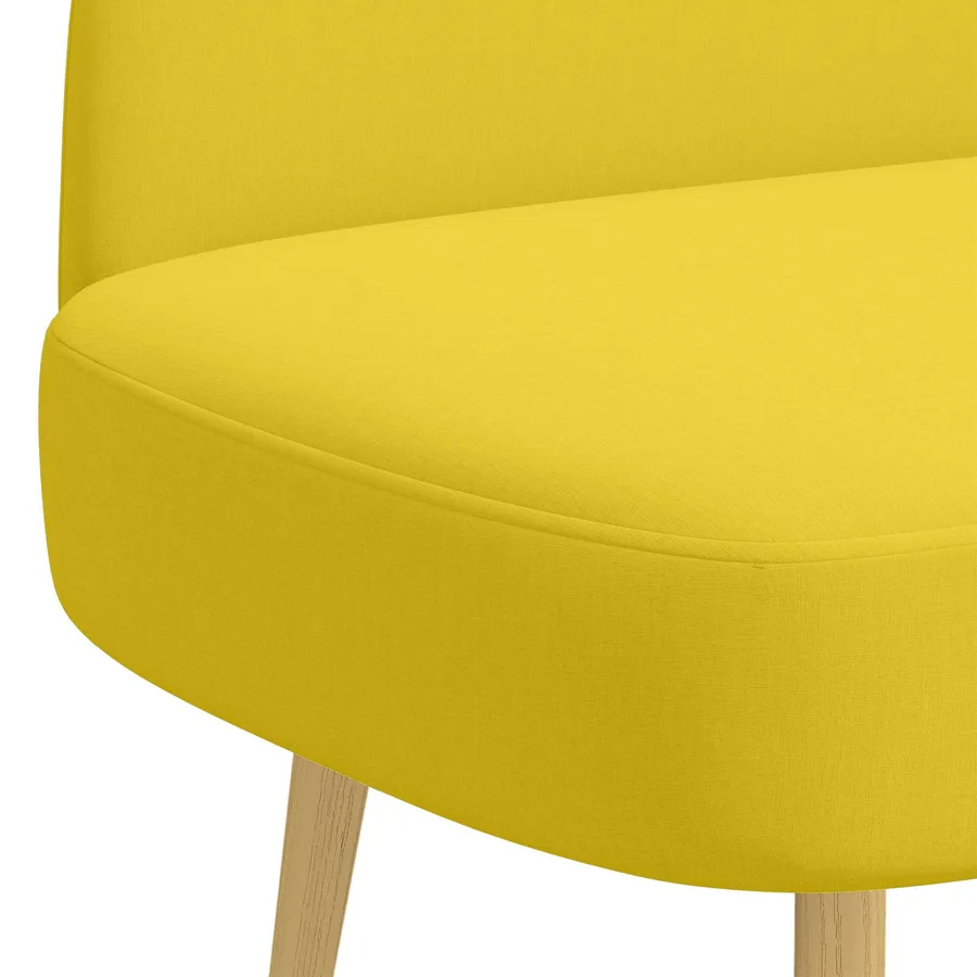 Banc rembourré avec dossier Jaune clair 110 x 60 x 76 cm - 5
