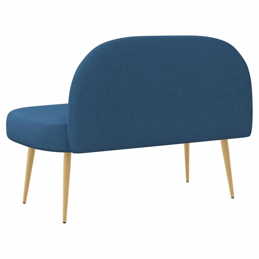 Banc rembourré avec dossier Bleu 110 x 60 x 76 cm Polyester - 4