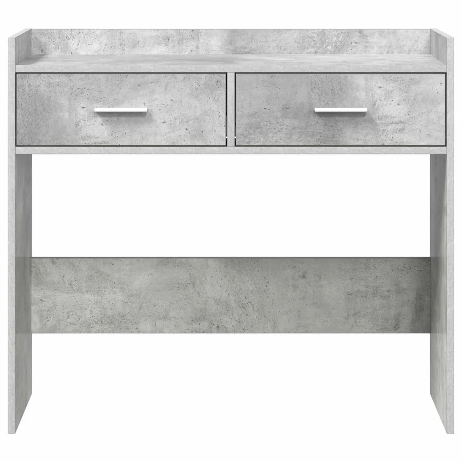 Table console Gris béton 90 x 35 x 80 cm Bois d'ingénierie - 5