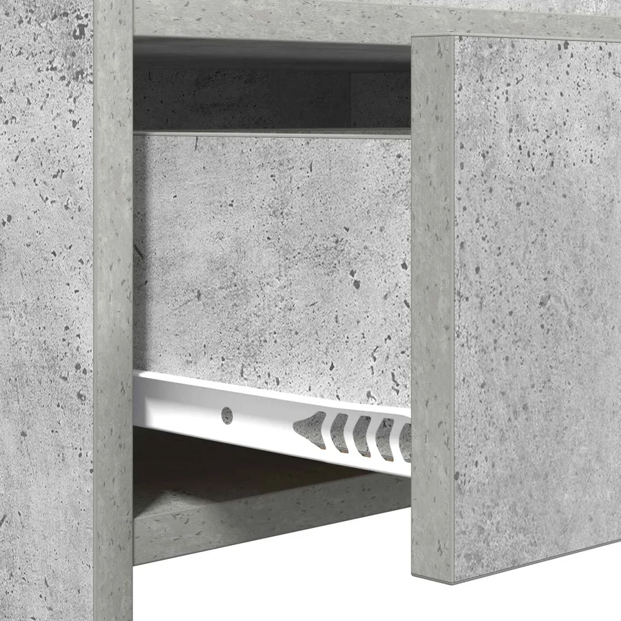 Table console Gris béton 90 x 35 x 80 cm Bois d'ingénierie - 8