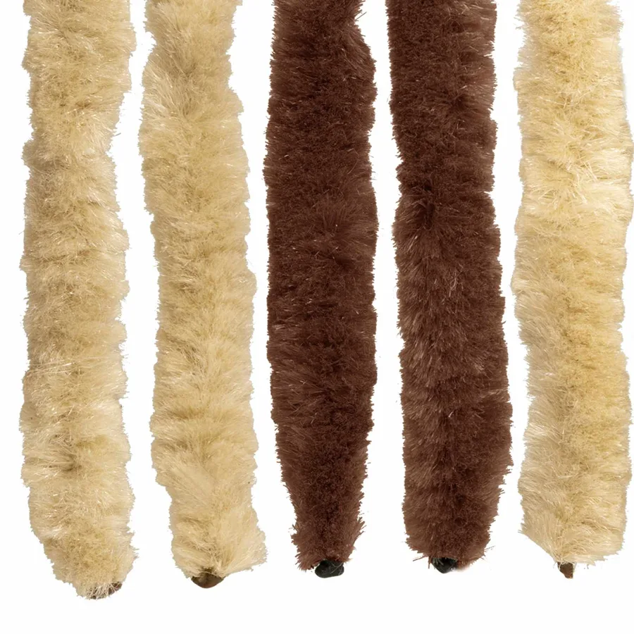 Rideau anti-insectes en chenille Marron et beige 56 x 200 cm - 5