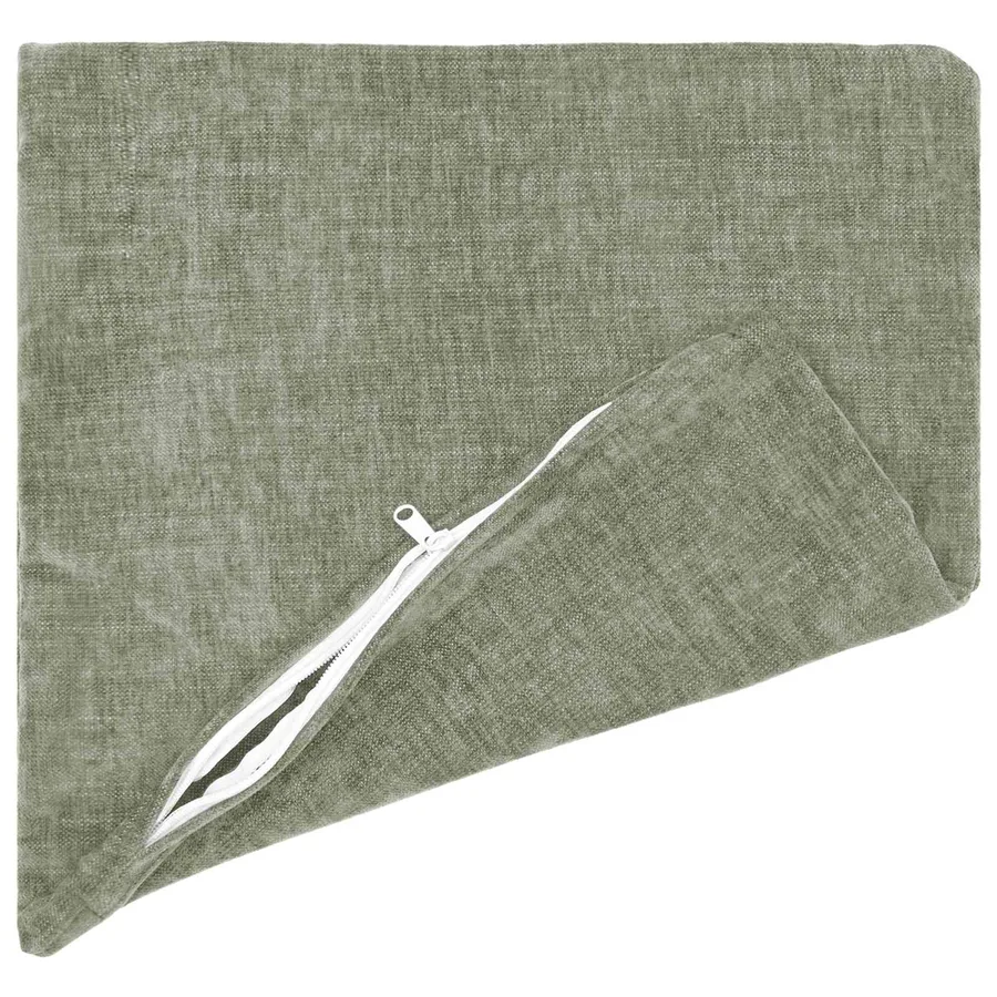 Housse de coussin 12 pcs HEERLEN Vert 40 x 40 cm Tissu Chenille - 3
