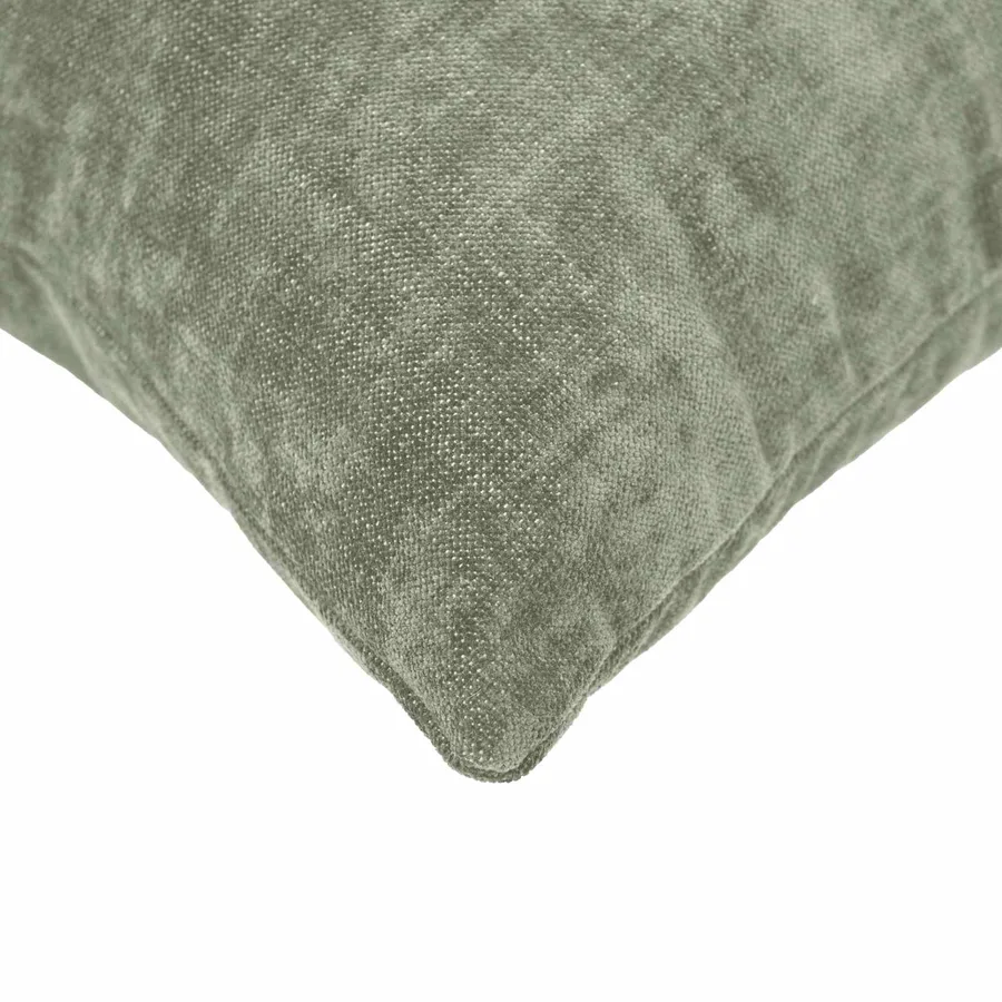 Housse de coussin 12 pcs HEERLEN Vert 40 x 40 cm Tissu Chenille - 4