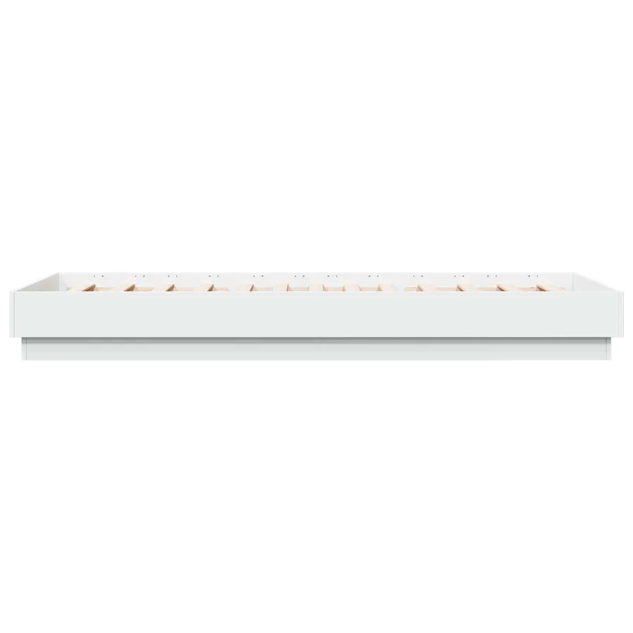 Cadre de lit avec LED Blanc 80 x 200 cm Bois d'ingénierie - 6