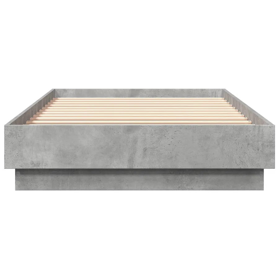 Cadre de lit avec LED Gris béton 80 x 200 cm Bois d'ingénierie - 5