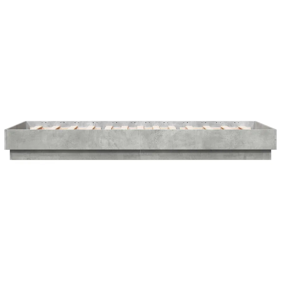 Cadre de lit avec LED Gris béton 80 x 200 cm Bois d'ingénierie - 6