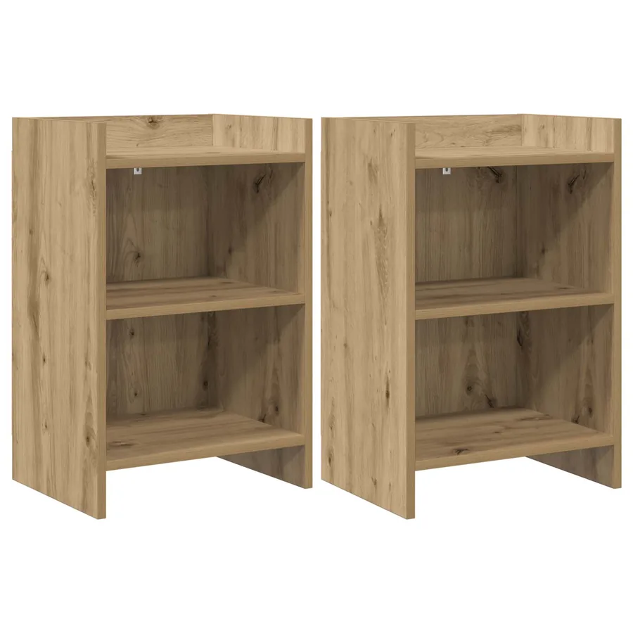 Tables de chevet 2 pc Chêne artisanal 40 x 30 x 60 cm