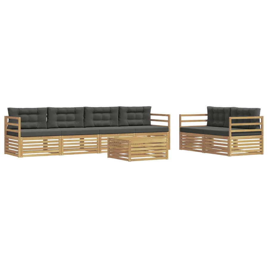 Ensemble de canapés d'extérieur 7 pc Blanc et anthracite - 2