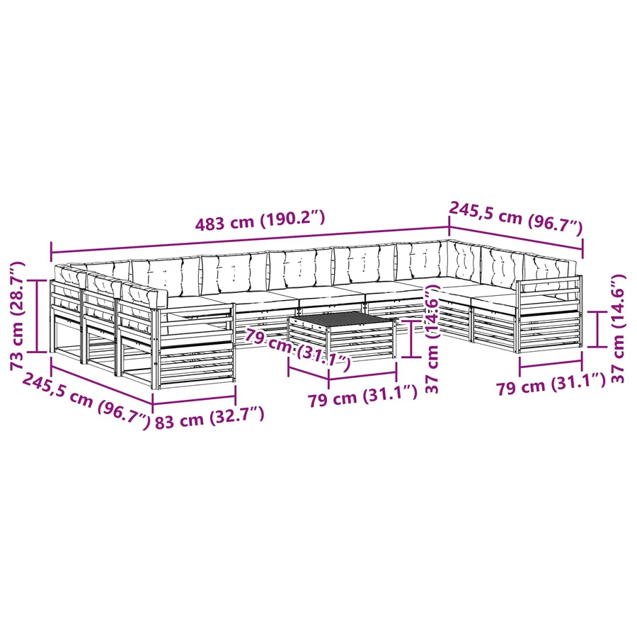 Ensembles de canapés 11 pc - 8