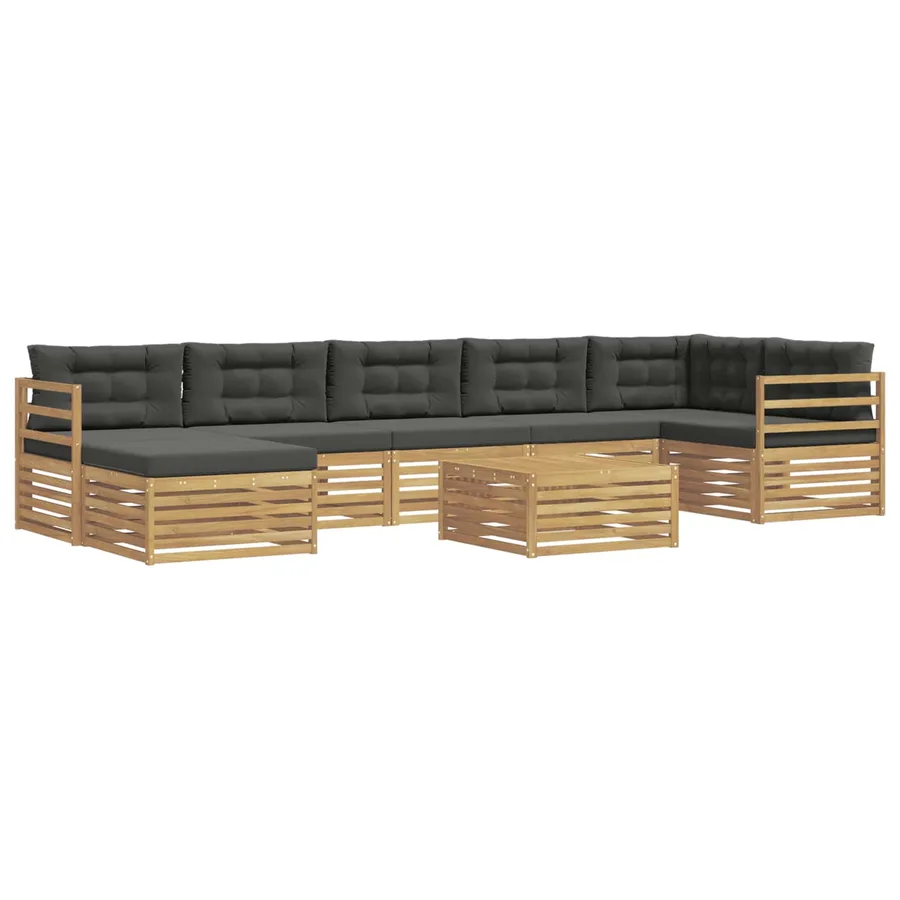 Ensemble de canapés d'extérieur 8 pc Blanc et anthracite - 2