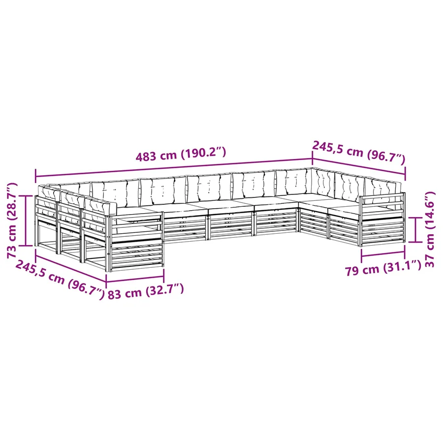 Ensembles de canapés 10 pc - 8