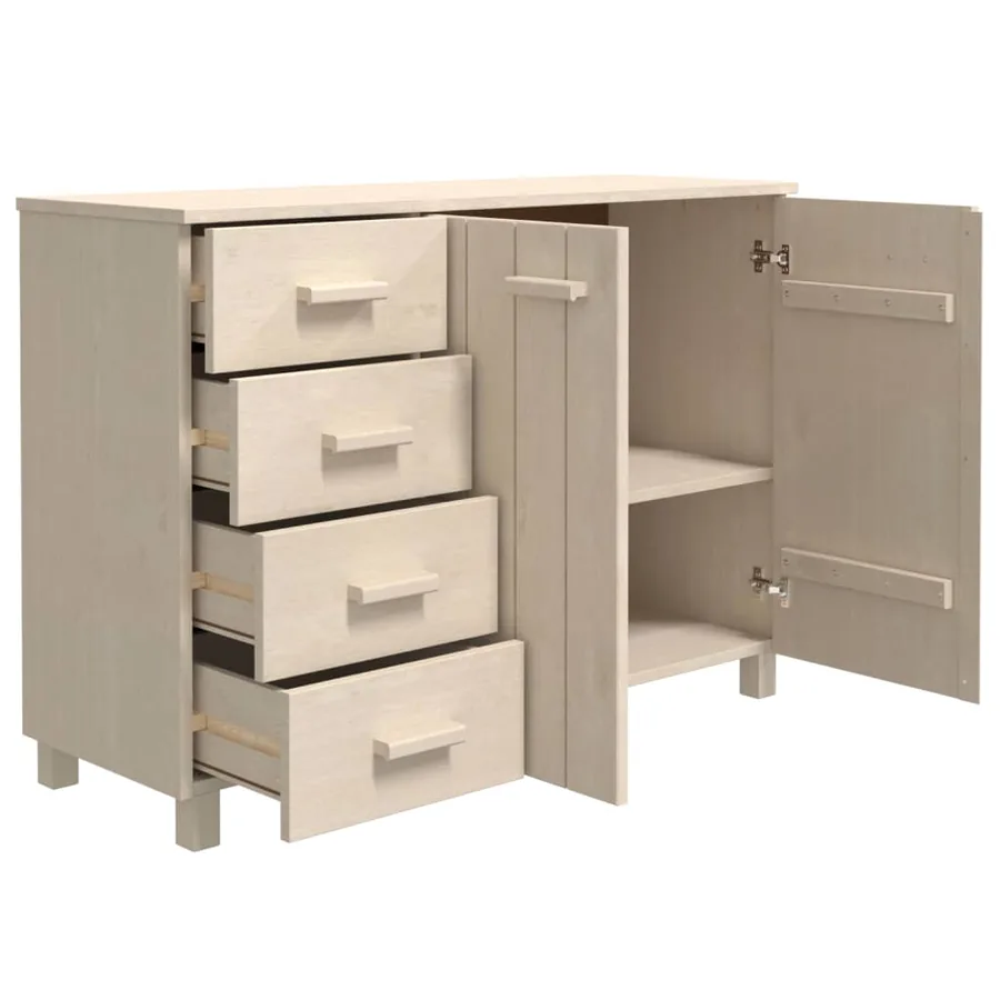 Buffet HAMAR Marron miel 113x40x80 cm Bois massif de pin - 3