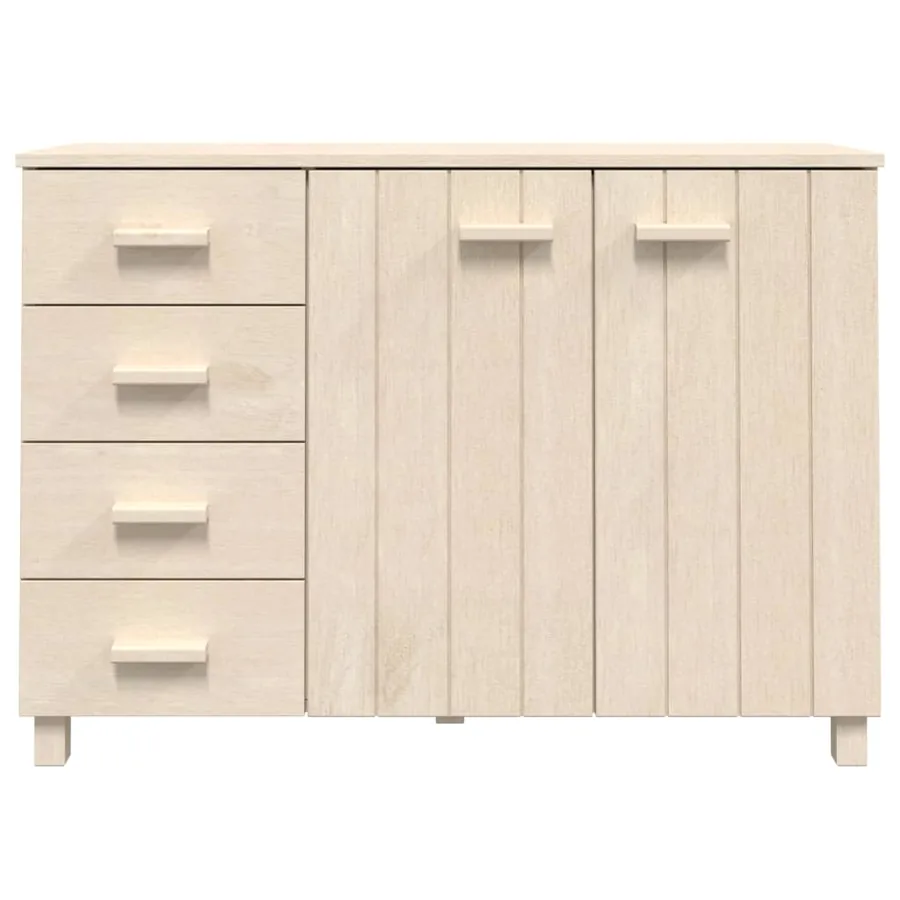 Buffet HAMAR Marron miel 113x40x80 cm Bois massif de pin - 4
