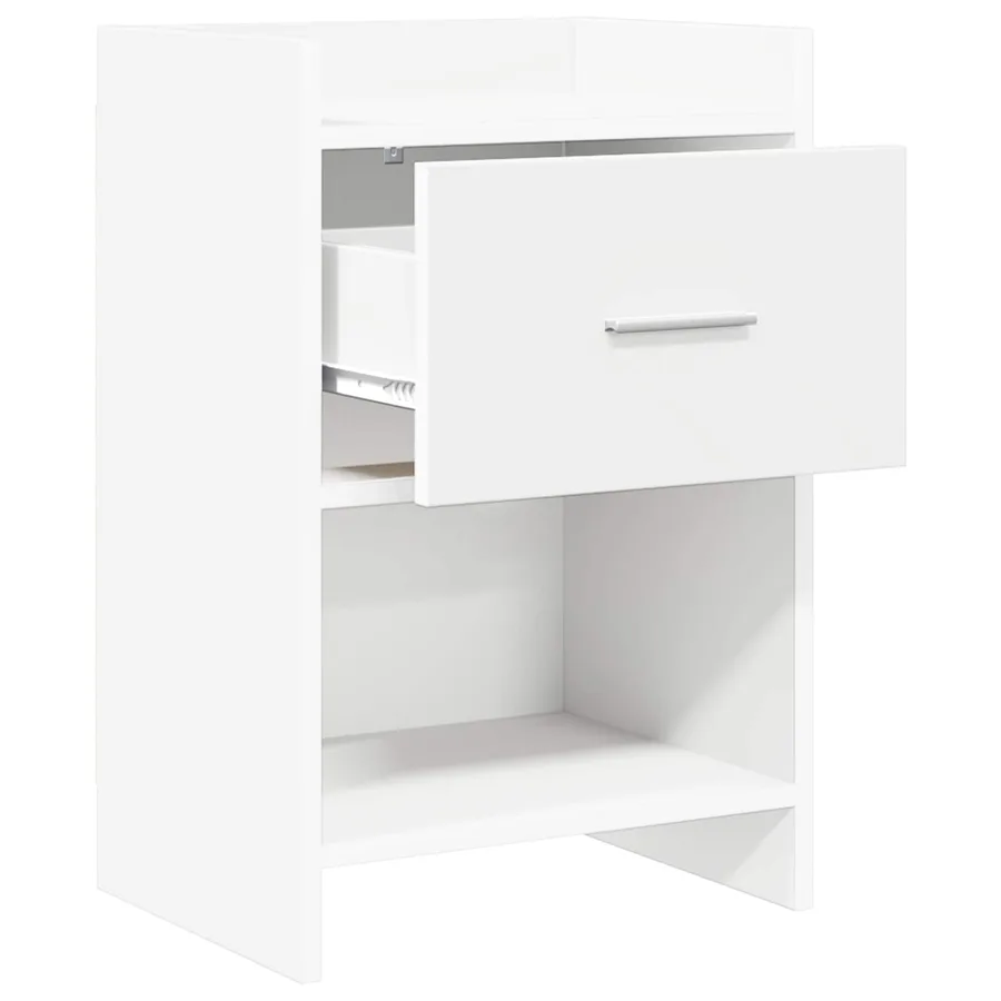 Tables de chevet Blanc 40 x 30 x 60 cm Bois d'ingénierie - 3