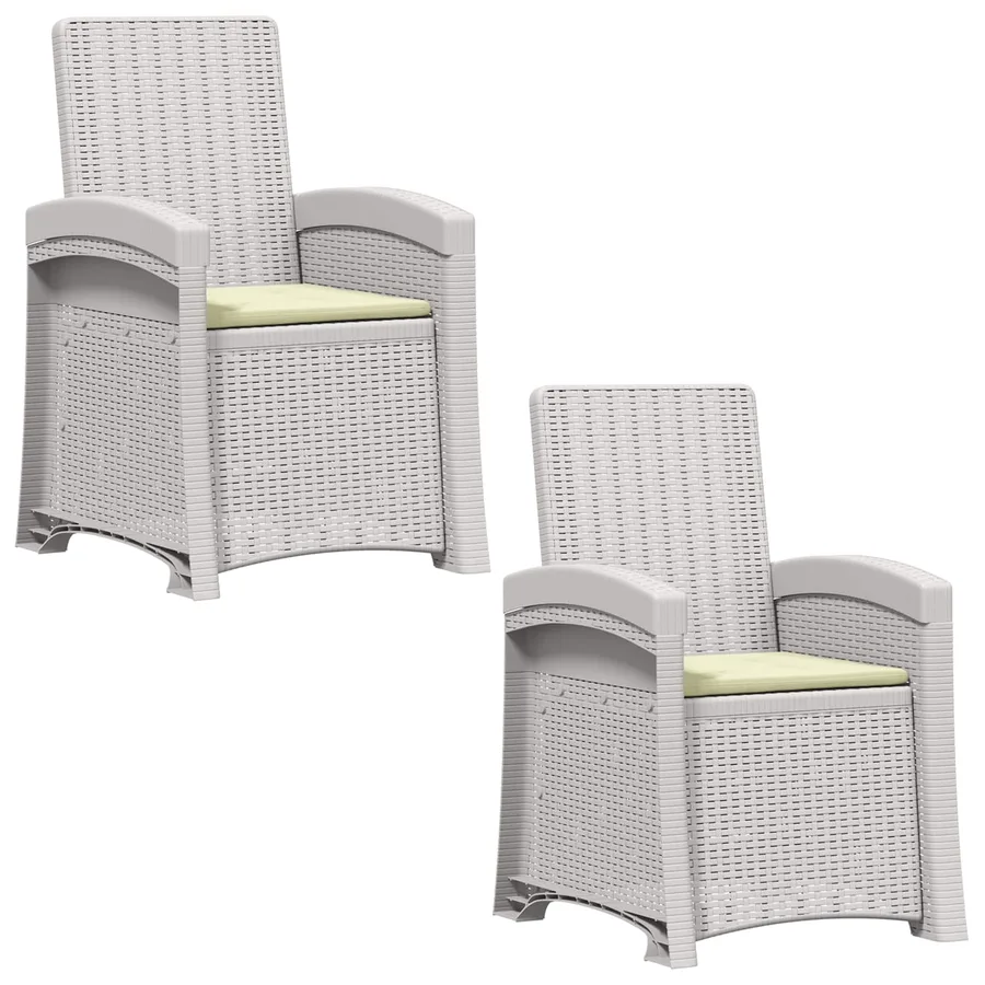 Chaise de jardin inclinable imitant le rotin 2 pcs PP - 2