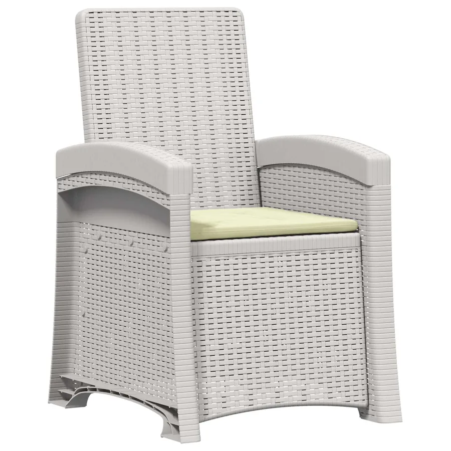 Chaise de jardin inclinable imitant le rotin 2 pcs PP - 4