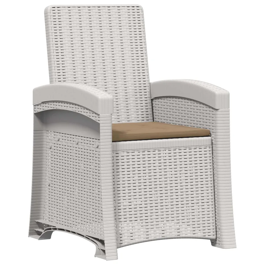 Chaise de jardin inclinable imitant le rotin 2 pcs PP - 4