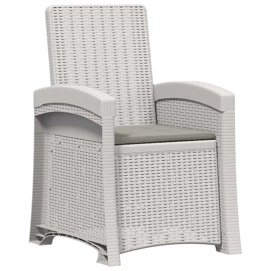 Chaise de jardin inclinable imitant le rotin PP - 2