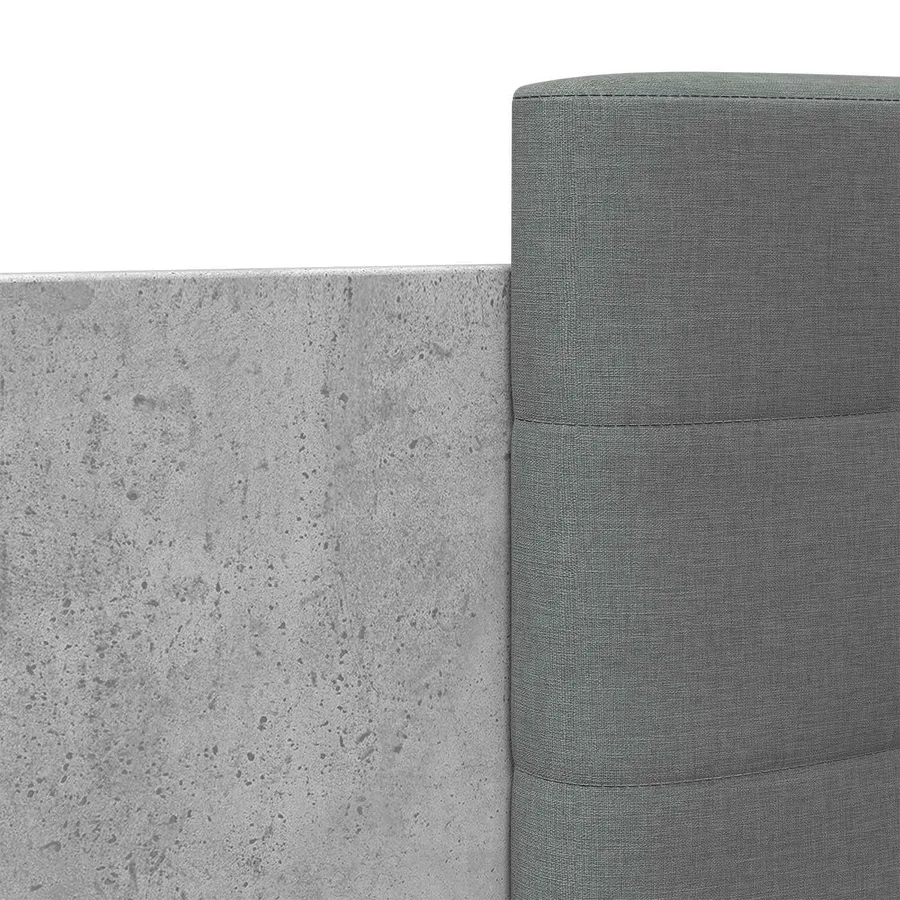 Cadre de lit avec tête de lit Gris béton 80 x 200 cm - 7