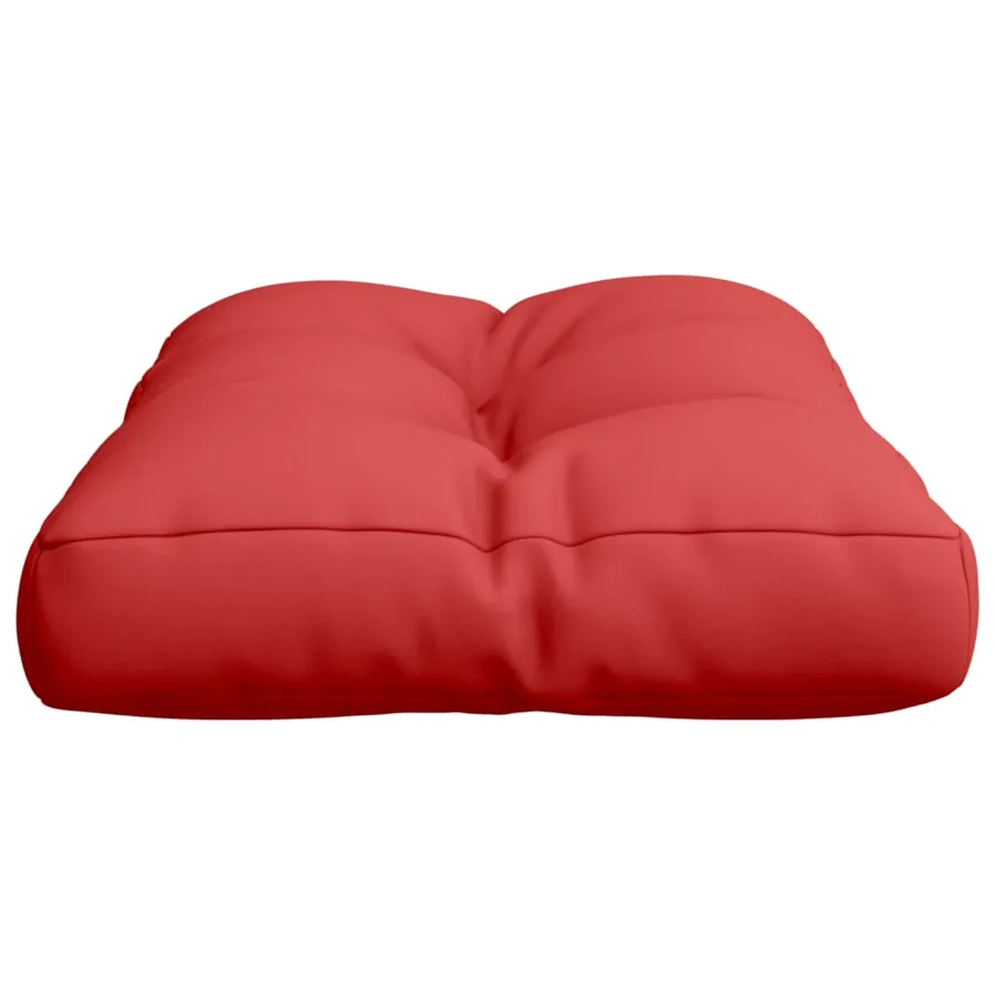 Coussin de palette rouge 50x40x12 cm tissu - 6