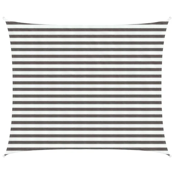 Voile d'ombre Gris clair et blanc 2,5 x 4 m HDPE