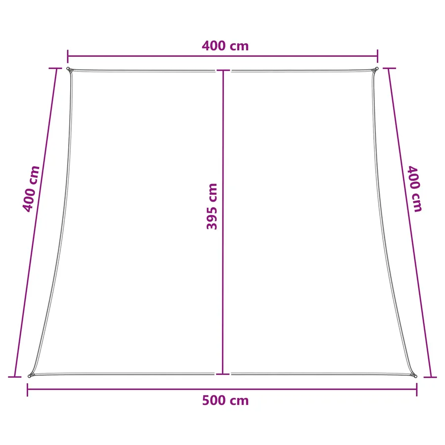 Voile d'ombre Gris clair et blanc 4 / 5 x 4 m HDPE - 8