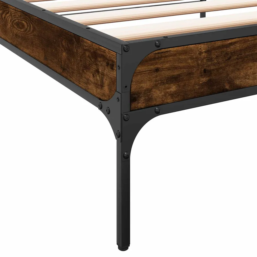 Cadre de lit Chêne Fumé 80 x 200 cm Bois d'ingénierie - 6