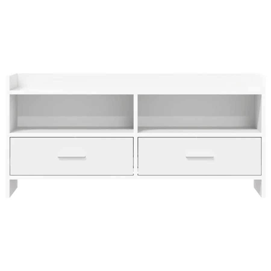Meuble TV 100 x 33 x 47 cm Blanc Bois d'ingénierie - 5